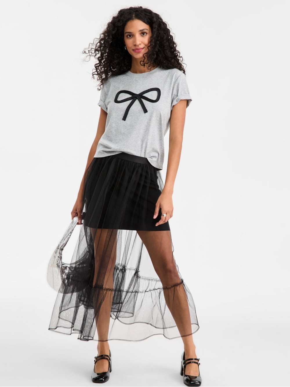NWT On 34th Tulle Overlay Skirt.